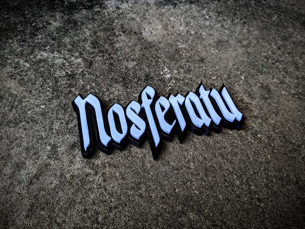 Nosferatu Shelf Art - Diorama Title Plaque - Classic Movie Logo Diorama - Count Orlok Vampire Dracula