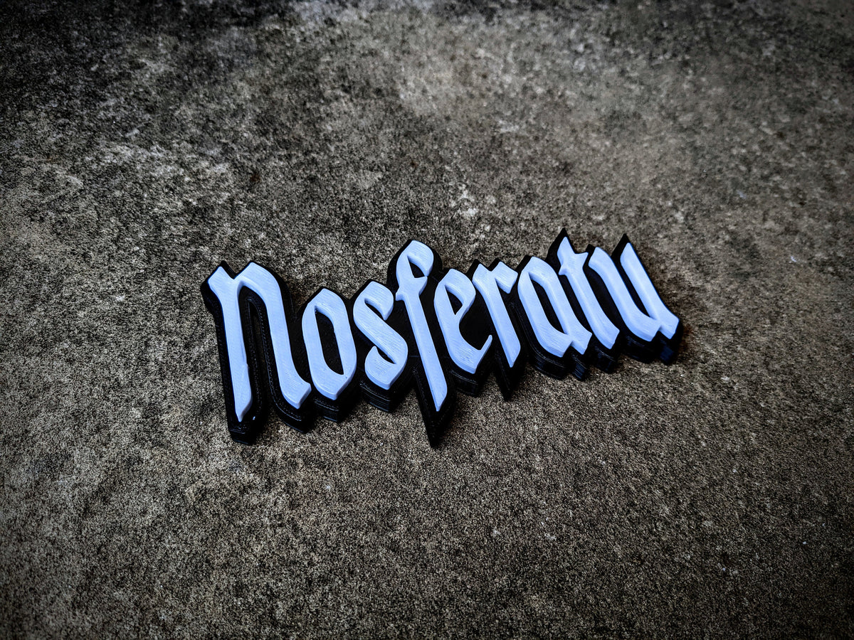 Nosferatu Shelf Art - Diorama Title Plaque - Classic Movie Logo Diorama - Count Orlok Vampire Dracula