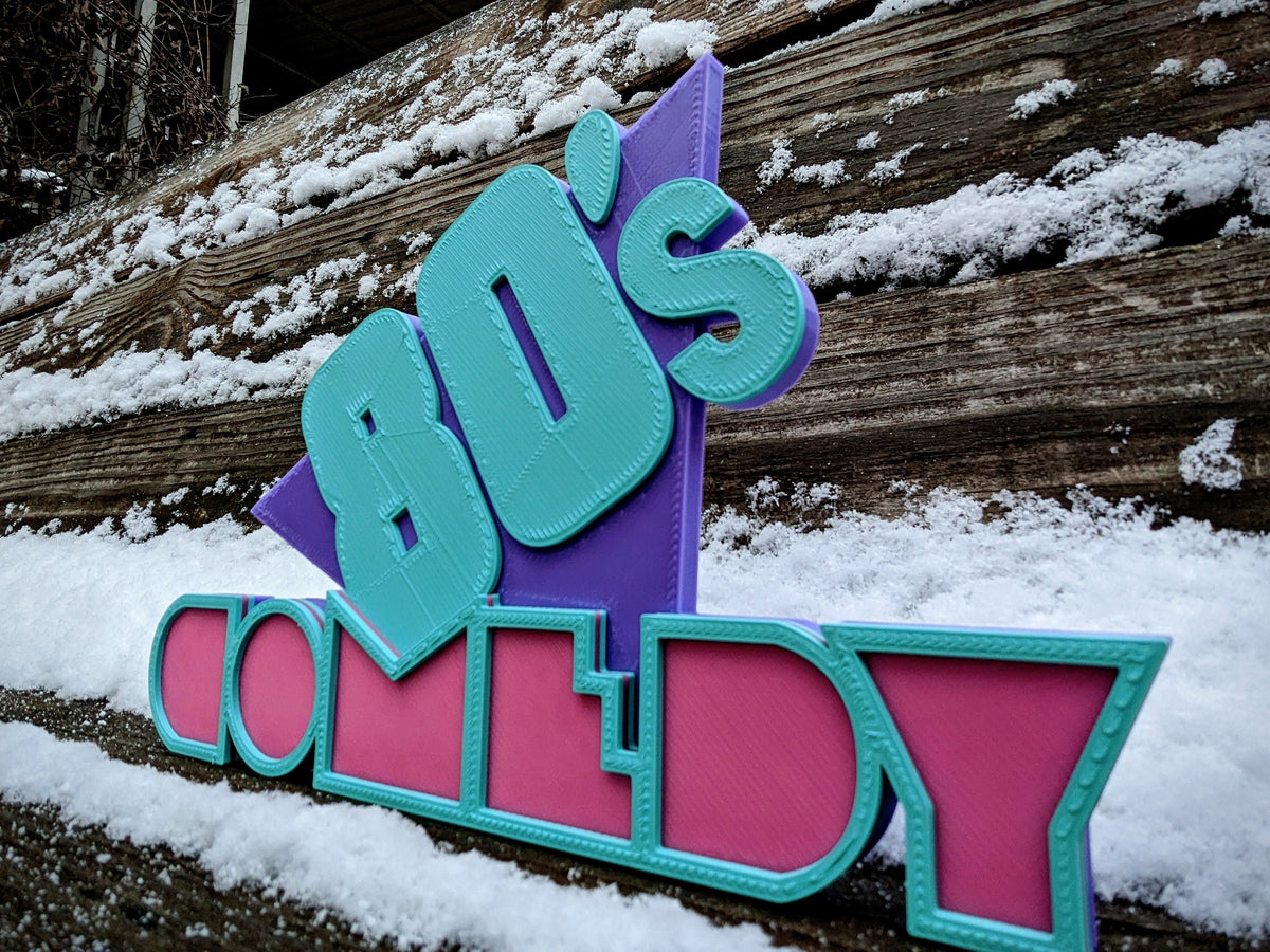 80's Comedy Movie Shelf Sign, Retro Film Decor