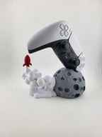 Angled view of the moon base controller stand; controller excluded