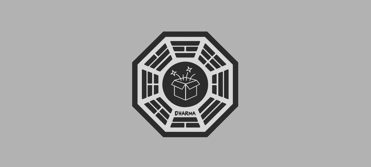 Dharma Initiative Octagon Sign – Island Station Inspired Shelf Display - Desk Art Cult Collection Sign