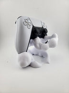 Abstract Cloud PS5 Controller Stand – Organic Blob DualSense Holder, Minimal White Gaming Desk Decor