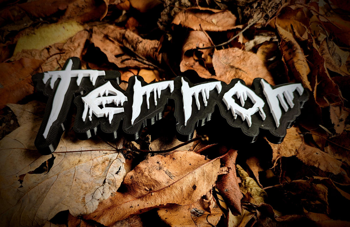 Terror – Horror Bookshelf Genre Title Sign | Dripping Lettering Shelf Label | Book Nook Decor