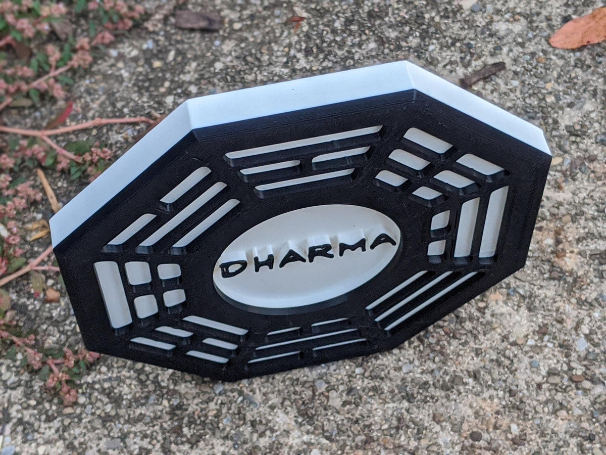 Dharma Initiative Octagon Sign – Island Station Inspired Shelf Display - Desk Art Cult Collection Sign