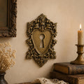 Gothic Heart Keyhole Wall Decor, Ornate Victorian Escutcheon, Baroque Keyhole Plate, Dark Romance Wall Accent, Antique Style Decor, product image 1
