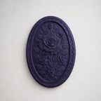 Victorian Rose Wall Plaque – Oval Floral Relief Wall Art – Gothic Decor – Dark Academia Wall Sculpture – Botanical Wall Decor