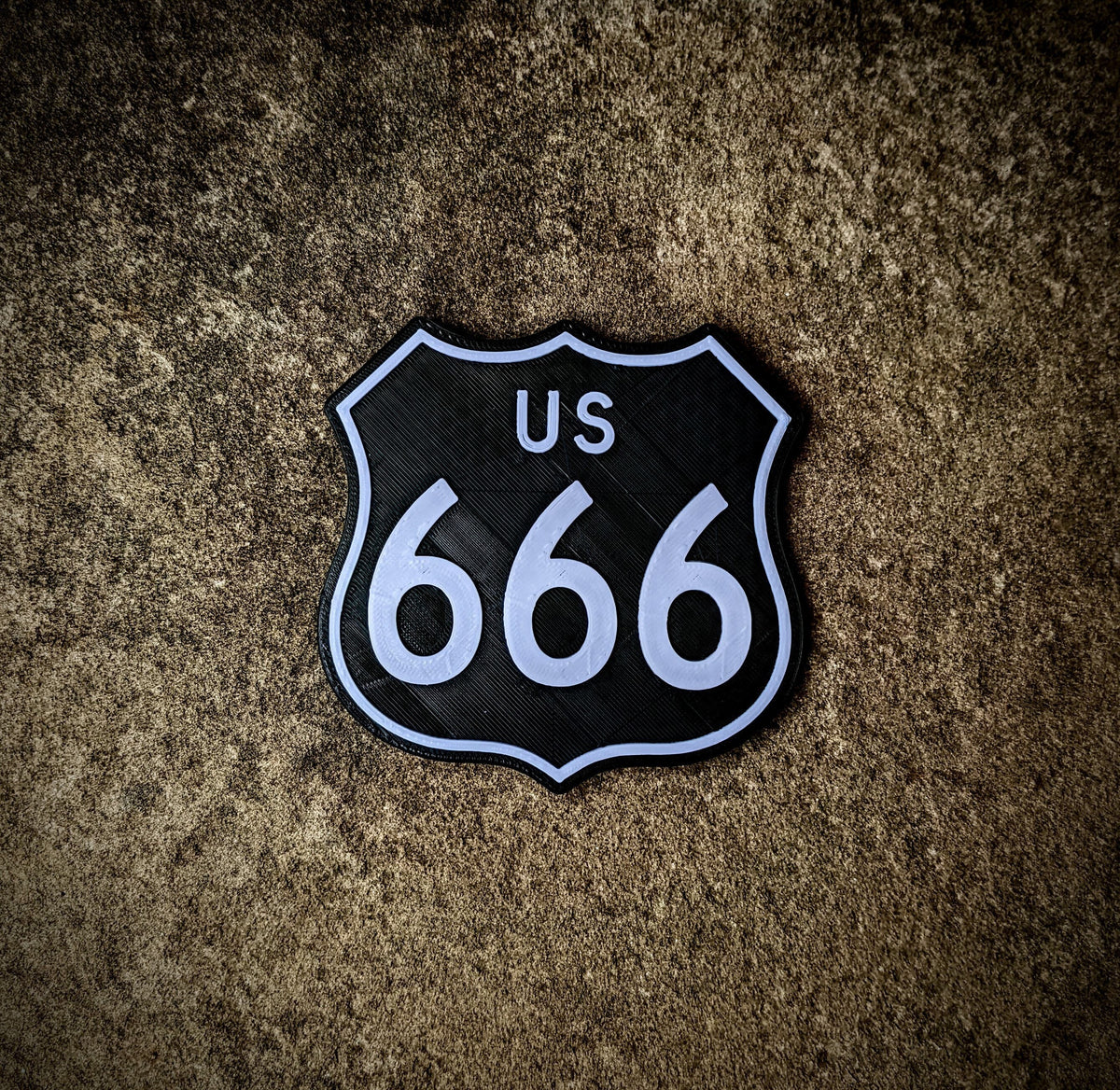 Highway to Hell US Rt 666 Logo Horror Room Display Art Route 666