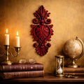 Victorian Heart Filigree Wall Accent | Baroque Scroll Decor | Gothic Wall Ornament | Small Architectural Applique | Antique Wall Detail