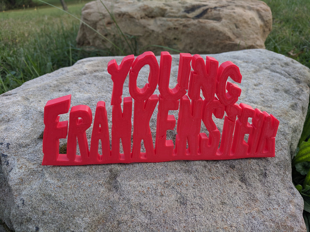 Young Frankenstein Movie Logo Shelf Display, Glow in the Dark