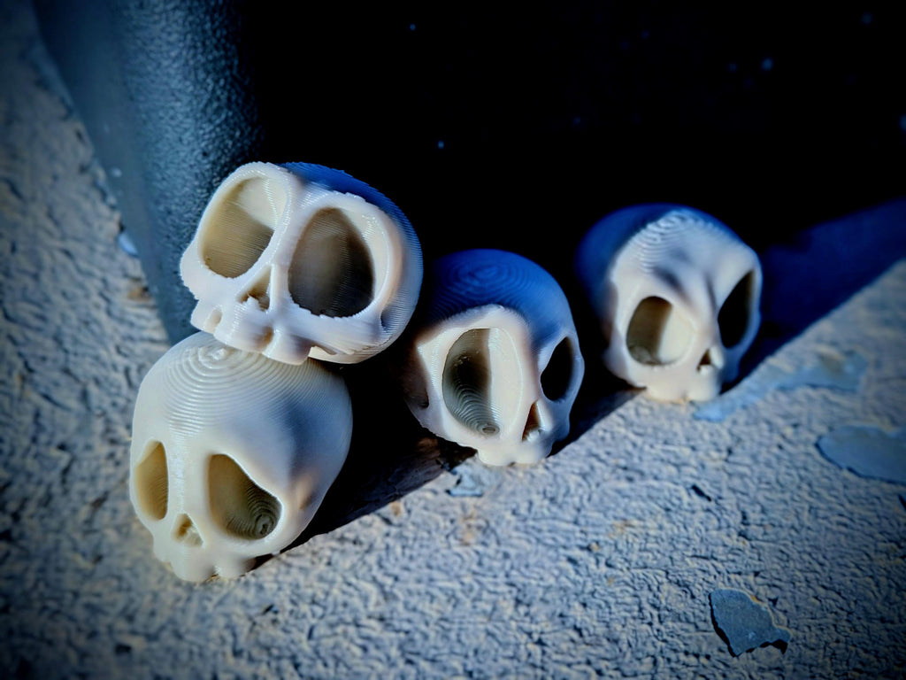 Tiny Terror Mini Skull Set of 4 – 3D-Printed Cute Creepy Desk Decor | Halloween Gift | Small Spooky Party Favor | Skull Collection, product image 2