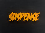 Colorful 3D-printed movie genre sign set on a black background — image 5 of 10