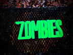 Zombies Wall Shelf Display Sign - Un-Dead Horror Themed Living Undead Stylized Pop Art Sign