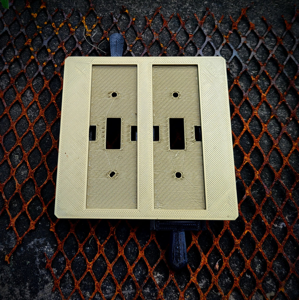 3D Printed Double Gang Frankenstein Light Switch Cover with Handles, product image 6