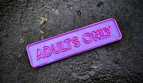 Adults Only Shelf Sign – Neon Style — image 1 of 3