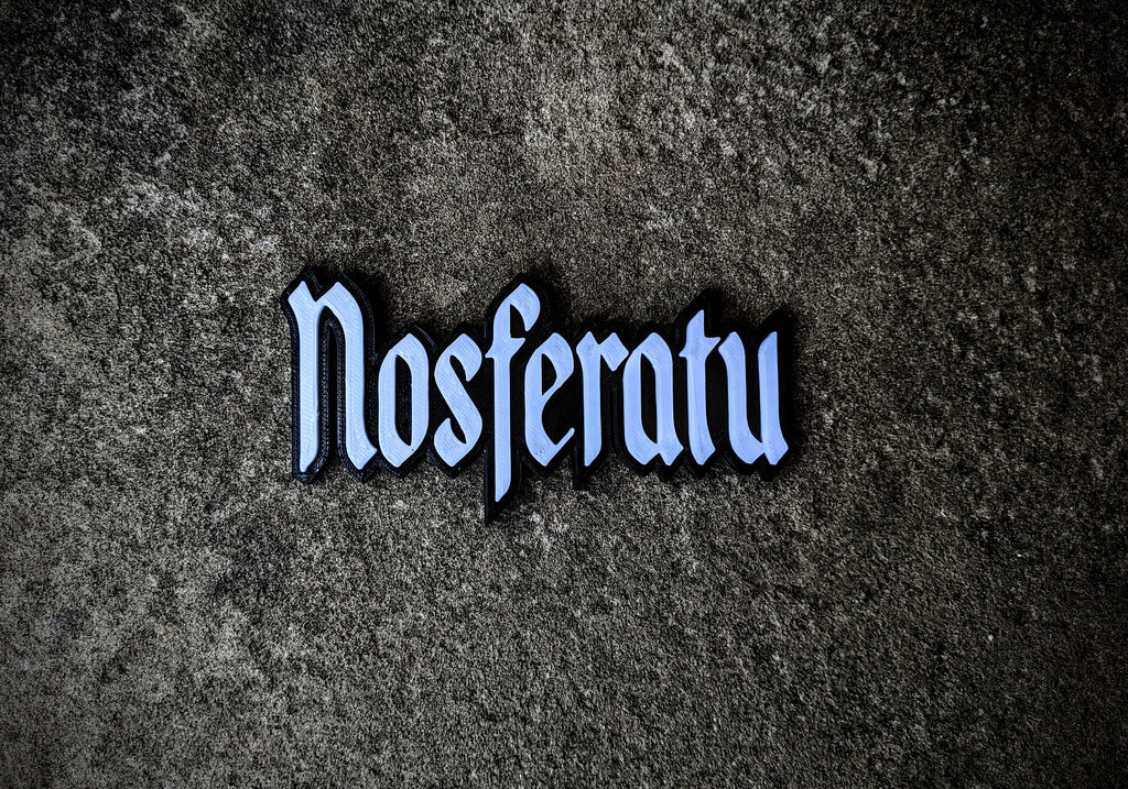 Nosferatu Shelf Art - Diorama Title Plaque - Classic Movie Logo Diorama - Count Orlok Vampire Dracula