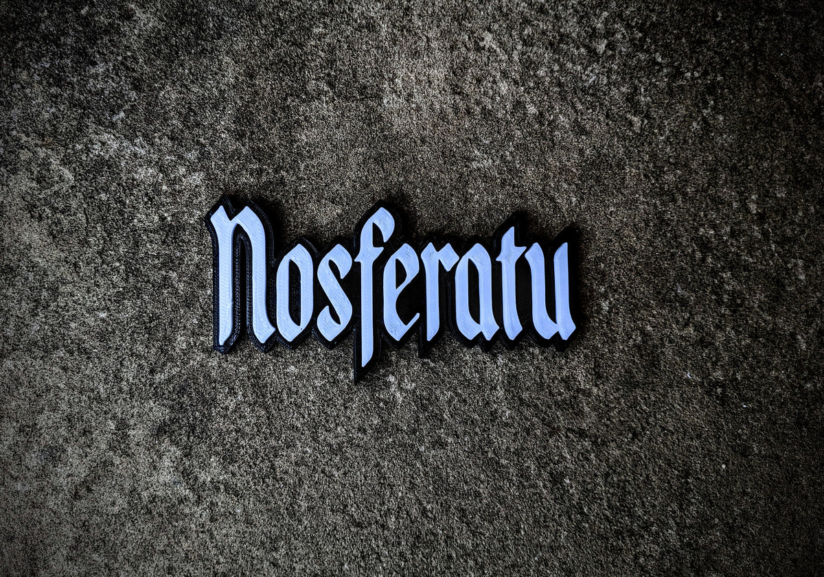 Nosferatu Shelf Art - Diorama Title Plaque - Classic Movie Logo Diorama - Count Orlok Vampire Dracula