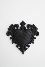 Gothic Baroque Heart Wall Plaque – Black Sacred Decor, Dark Romantic Victorian Wall Art, Alternative Home Gift, product image 1