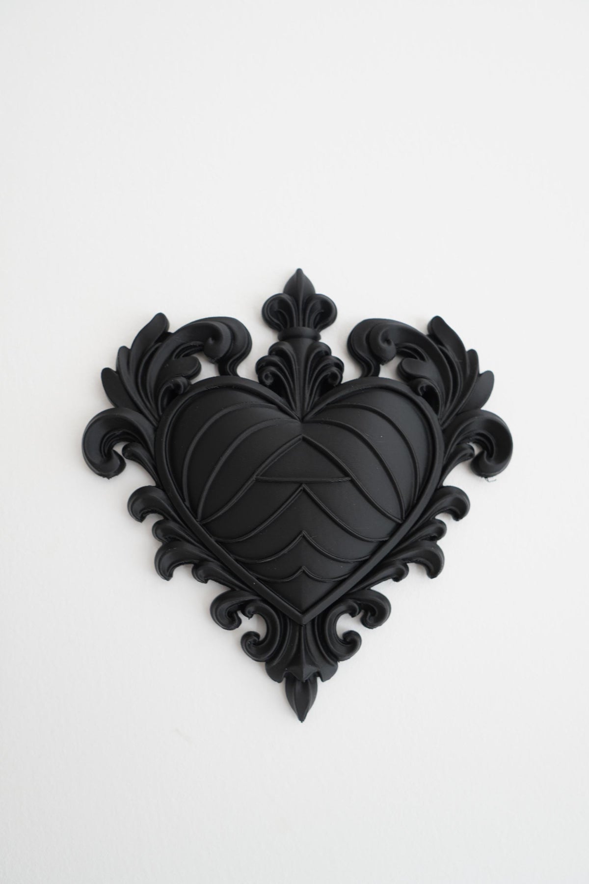 Gothic Baroque Heart Wall Plaque – Black Sacred Decor, Dark Romantic Victorian Wall Art, Alternative Home Gift, product image 1
