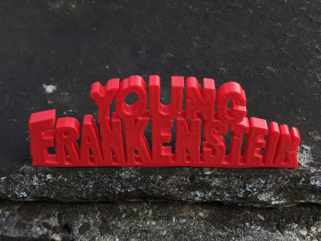 Young Frankenstein Movie Logo Shelf Display, Glow in the Dark
