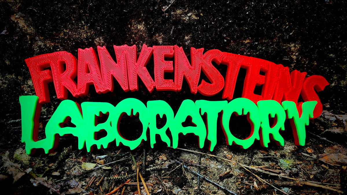 Frankensteins Laboratory Shelf Art, Horror Genre Sign, Classic Horror Film Collectors Logo Sign Signage, product image 5