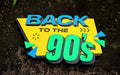 Back to 90s Shelf Display Collection Room Sign - Bookshelf Desk Decor for Retro and 1990's Era Lovers - Back to the Nineties, product image 1