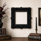 Gothic Ornate Picture Frame, Victorian Baroque Wall Frame, Black Decorative Frame, Dark Academia Wall Decor, Antique Style Frame, product image 3
