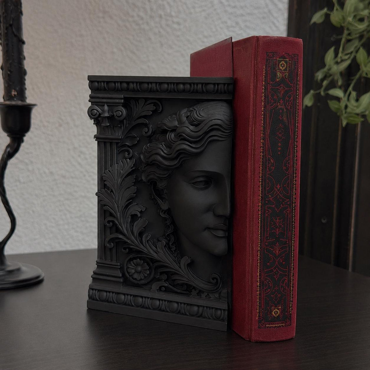 Venus Bookend, Classical Statue Book End, Ornate Library Decor, Roman Greek Bookshelf Accent, Dark Academia Shelf Decor, product image 2