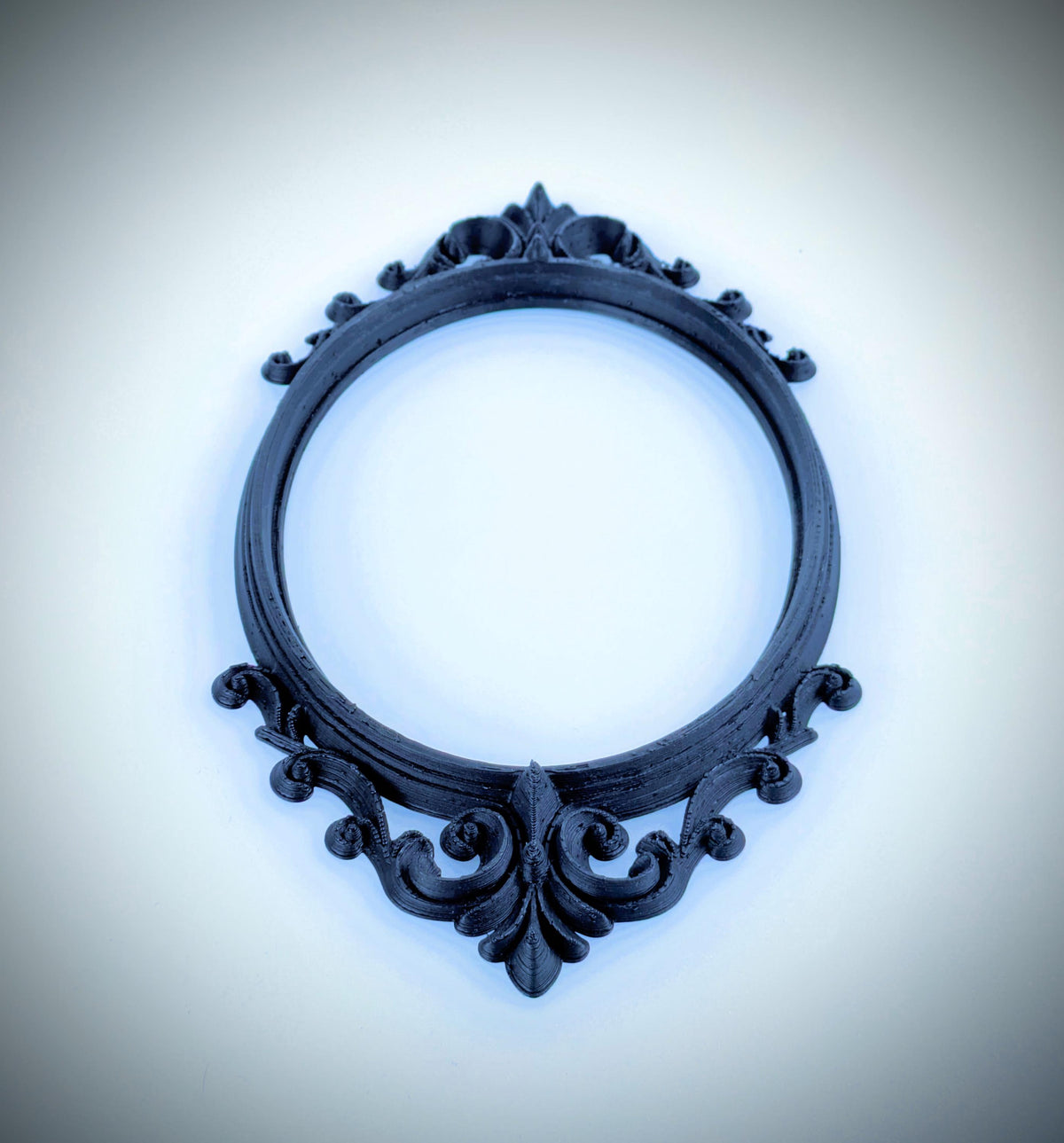 Gothic Ornate Oval Frame – Empty Baroque Wall Frame – Dark Gallery Wall Accent – Vintage Style Gothic Home Decor, product image 5