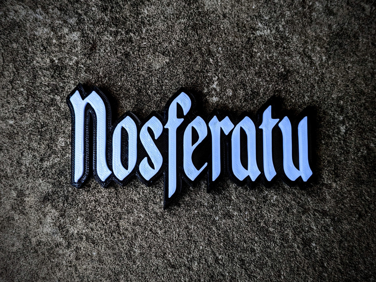 Nosferatu Shelf Art - Diorama Title Plaque - Classic Movie Logo Diorama - Count Orlok Vampire Dracula