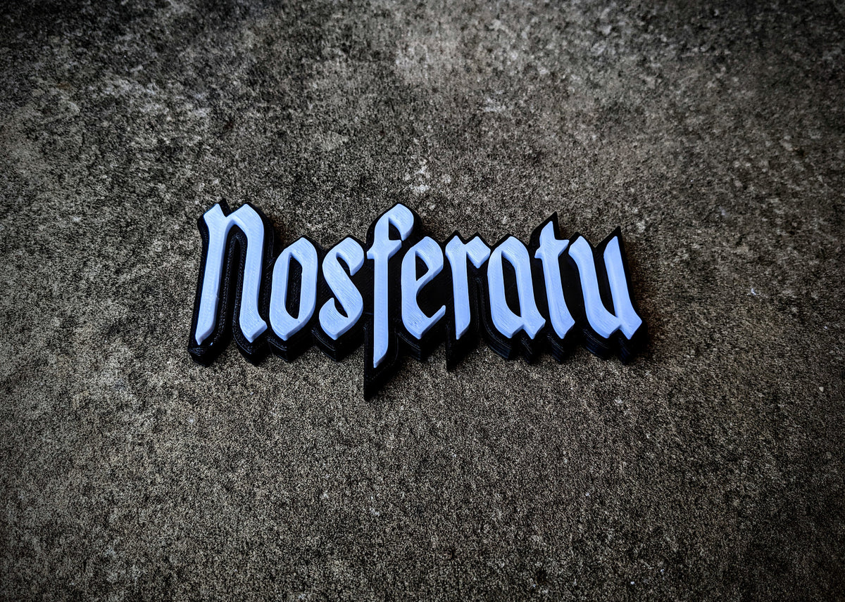 Nosferatu Shelf Art - Diorama Title Plaque - Classic Movie Logo Diorama - Count Orlok Vampire Dracula