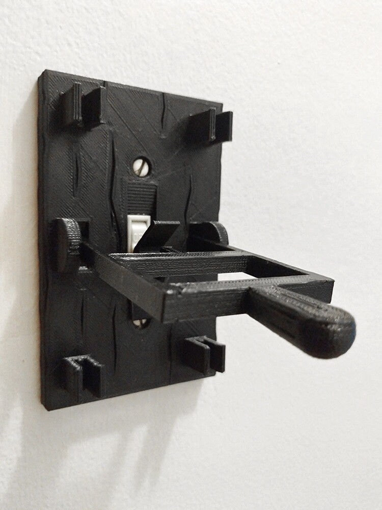 Frankenstein Light Switch 3D Printed Light Switch Cover and Handle, Frankenstein Mad Scientist Kids Bed Room, product image 3
