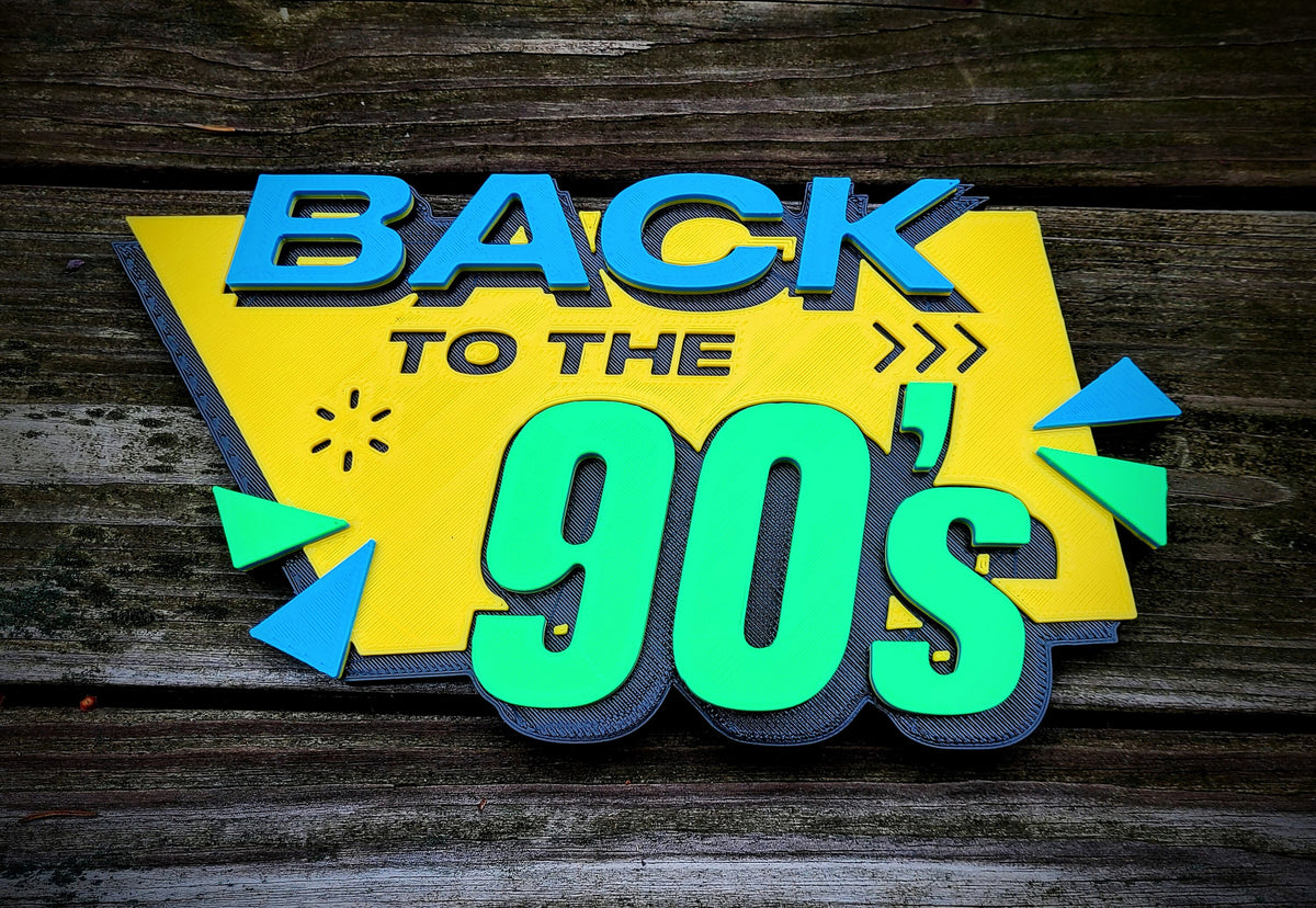Back to 90s Shelf Display Collection Room Sign - Bookshelf Desk Decor for Retro and 1990's Era Lovers - Back to the Nineties, product image 3