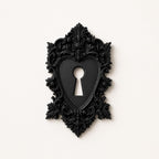 Gothic Heart Keyhole Wall Decor, Ornate Victorian Escutcheon, Baroque Keyhole Plate, Dark Romance Wall Accent, Antique Style Decor, product image 2