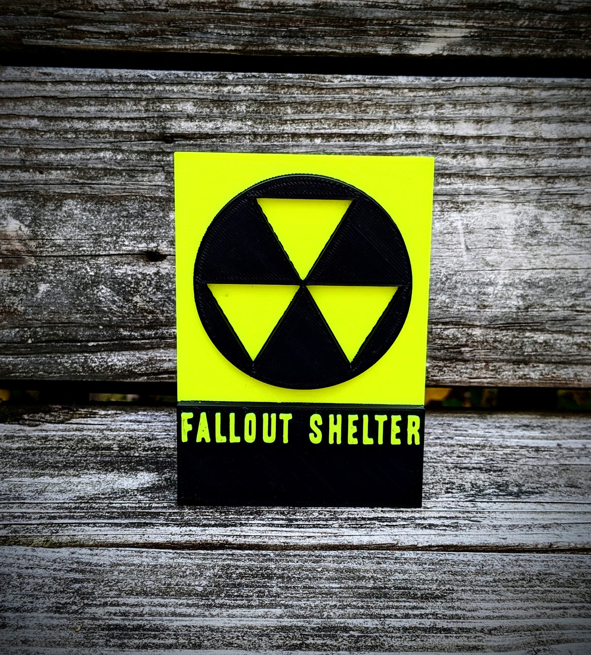 Fallout Shelter Sign – PLA Plastic Diorama Accessory