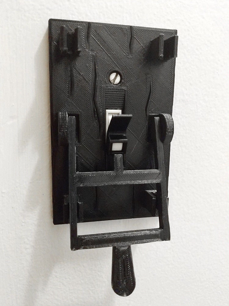 Frankenstein Light Switch 3D Printed Light Switch Cover and Handle, Frankenstein Mad Scientist Kids Bed Room, product image 2