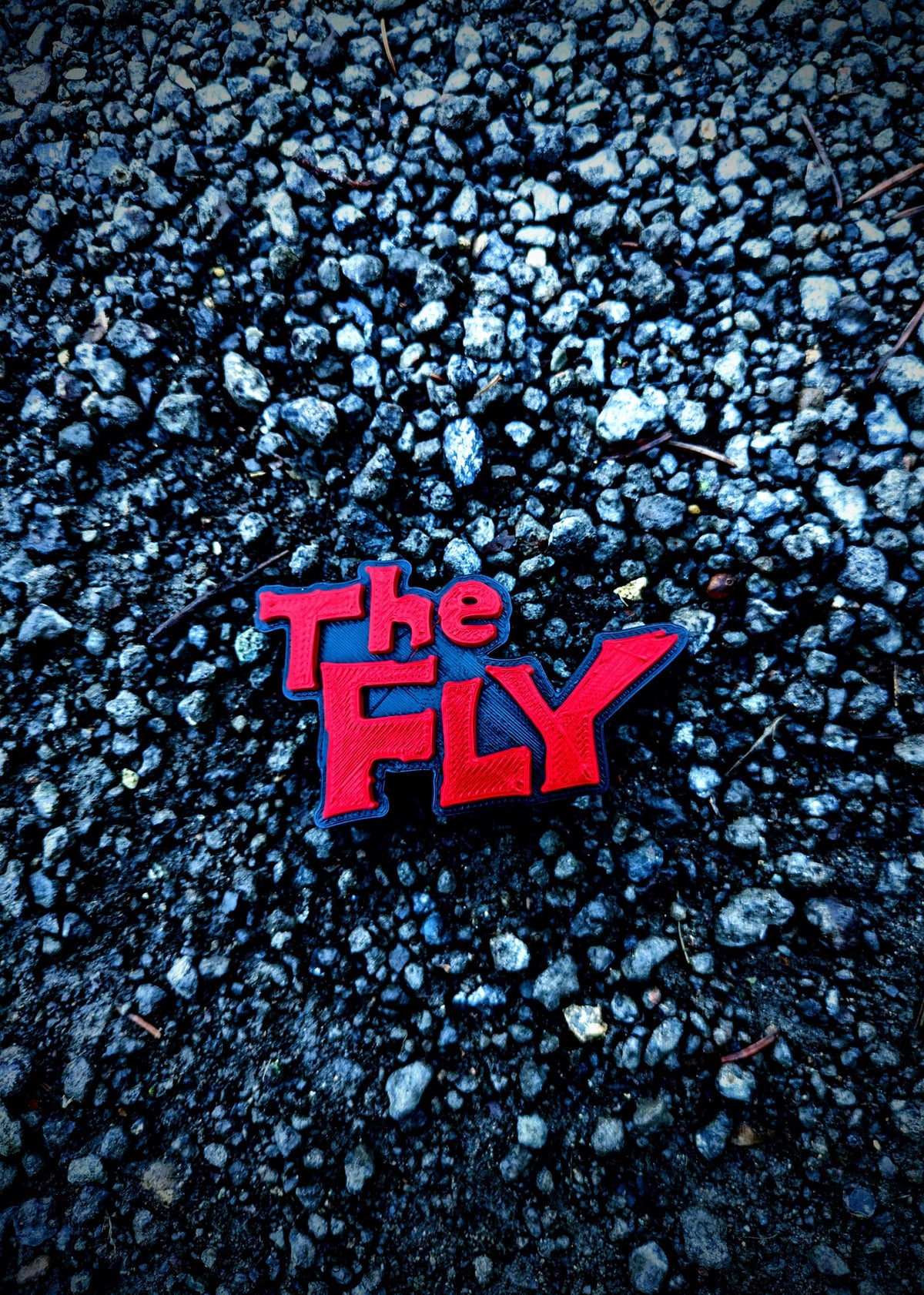 The Fly 1958 Horror Movie Logo Sign – Retro Red & Black Horror Decor, Cult Classic Sci-Fi Shelf Art
