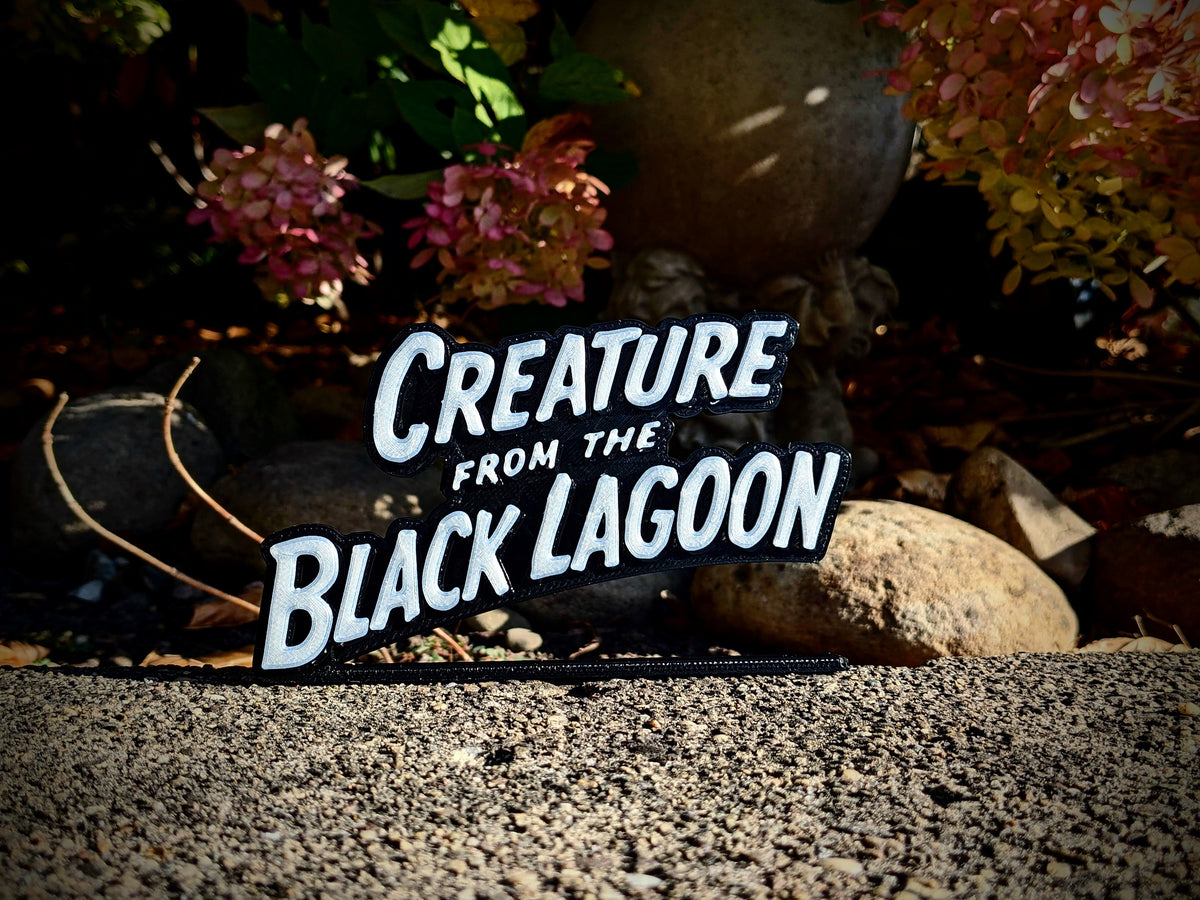 Creature from the Black Lagoon Logo Shelf Art, Movie Room Display, Diorama Title Display, product image 2