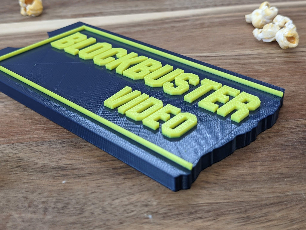 Blockbuster Video Movie Store Fan Shelf Display Collection Room Sign - Bookshelf Desk Decor for Throwback Blockbuster Video Fans, product image 3