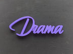 Colorful 3D-printed movie genre sign set on a black background — image 6 of 10