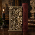 Caesar Bookend, Roman Statue Book End, Classical Library Decor, Dark Academia Bookshelf Accent, Ornate Desk Decor, Book Lover Gift