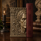 Caesar Bookend, Roman Statue Book End, Classical Library Decor, Dark Academia Bookshelf Accent, Ornate Desk Decor, Book Lover Gift
