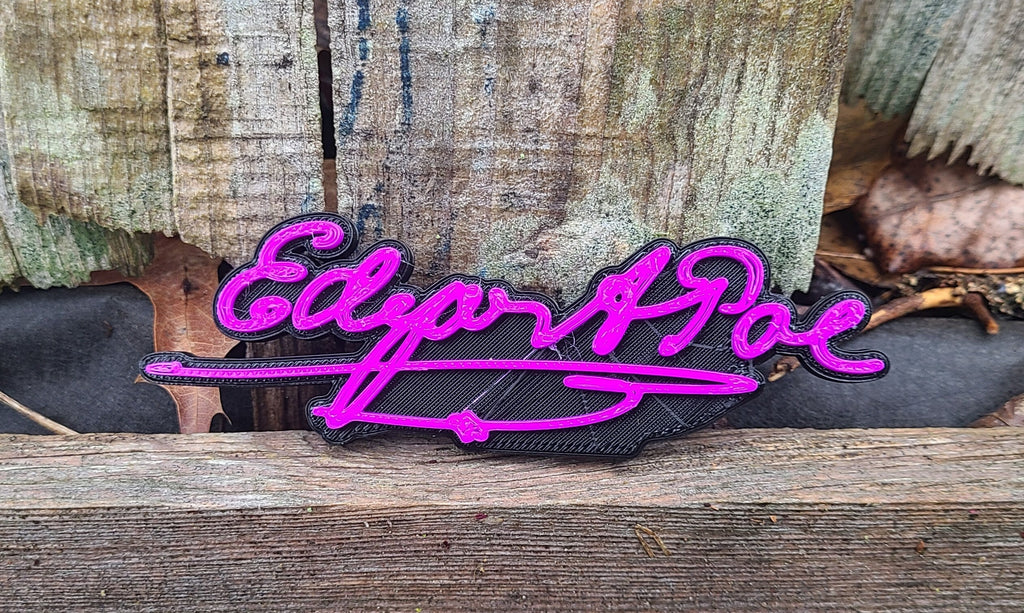 Edgar Allan Poe Signature Bookshelf Sign, Collector Diorama