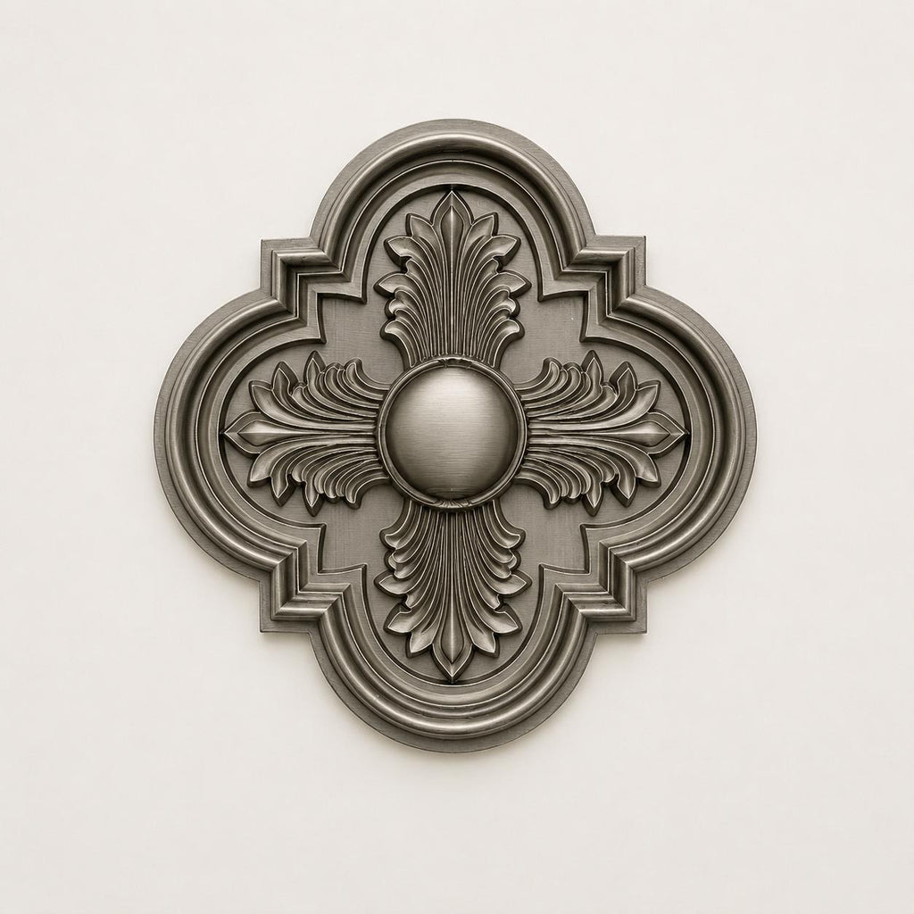 Gothic Wall Medallion, Ornate Quatrefoil Wall Decor, Victorian Floral Wall Accent, Dark Academia Decor, Antique Style Wall Art, product image 2