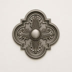 Gothic Wall Medallion, Ornate Quatrefoil Wall Decor, Victorian Floral Wall Accent, Dark Academia Decor, Antique Style Wall Art, product image 2