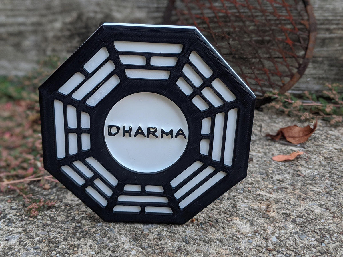 Dharma Initiative Octagon Sign – Island Station Inspired Shelf Display - Desk Art Cult Collection Sign