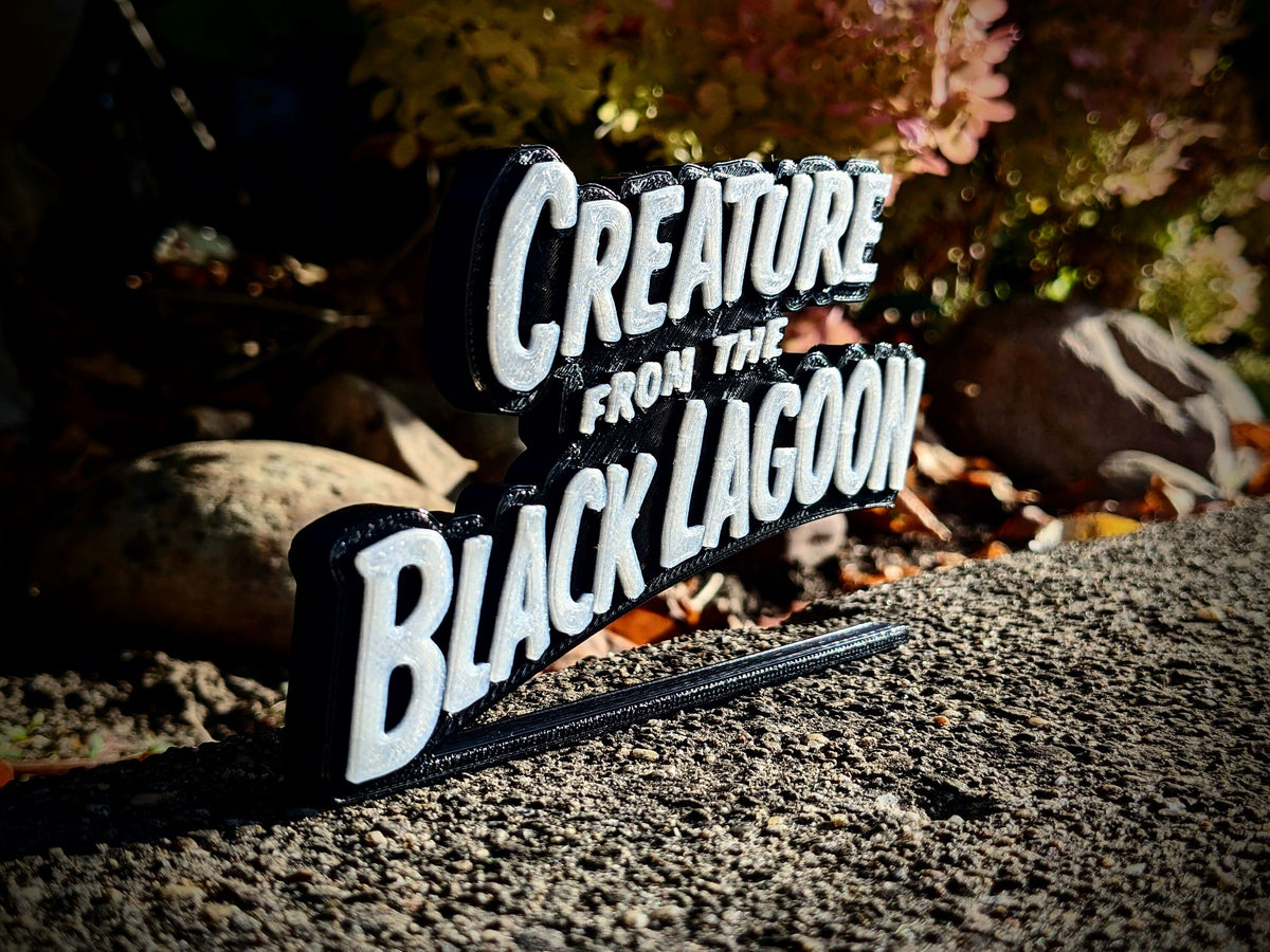 Creature from the Black Lagoon Logo Shelf Art, Movie Room Display, Diorama Title Display, product image 3