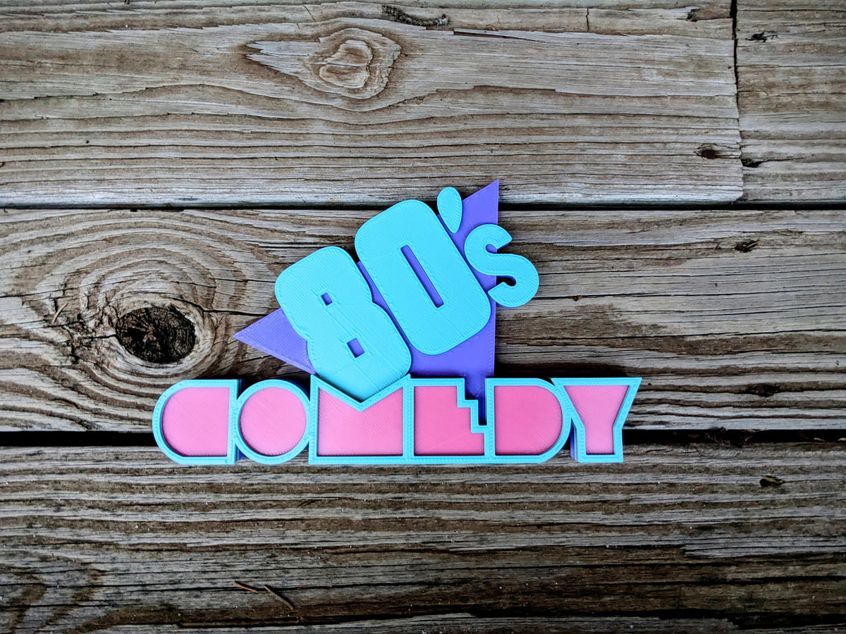 80's Comedy Movie Shelf Sign, Retro Film Decor