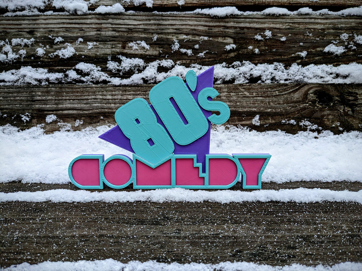 80's Comedy Movie Shelf Sign, Retro Film Decor