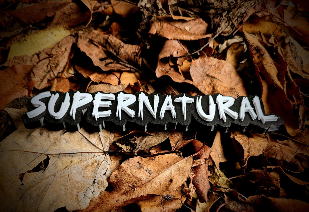 Supernatural – Horror Bookshelf Genre Title Sign | Dripping Lettering Shelf Label | Book Nook Decor
