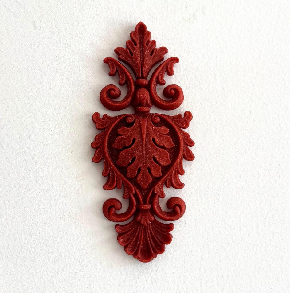 Victorian Heart Filigree Wall Accent | Baroque Scroll Decor | Gothic Wall Ornament | Small Architectural Applique | Antique Wall Detail